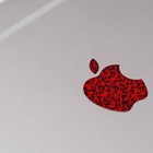 Red Glitter Color Changer Overlay for Apple iPhone X Logo Vinyl Decal