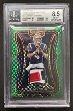 Jarrett Stidham 2019 Rookie Select 3/5 Green Prizm Patriots Raiders BGS 8.5