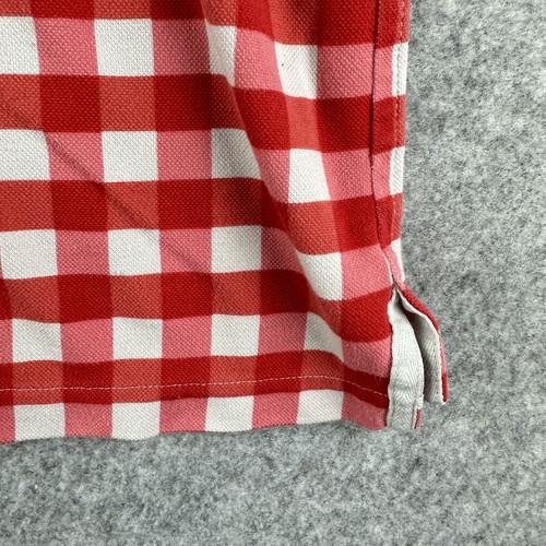 Nike Polo Shirt Mens XL Red White Gingham Check Victory Pique Picnic Golf Rugby* - Picture 9 of 14