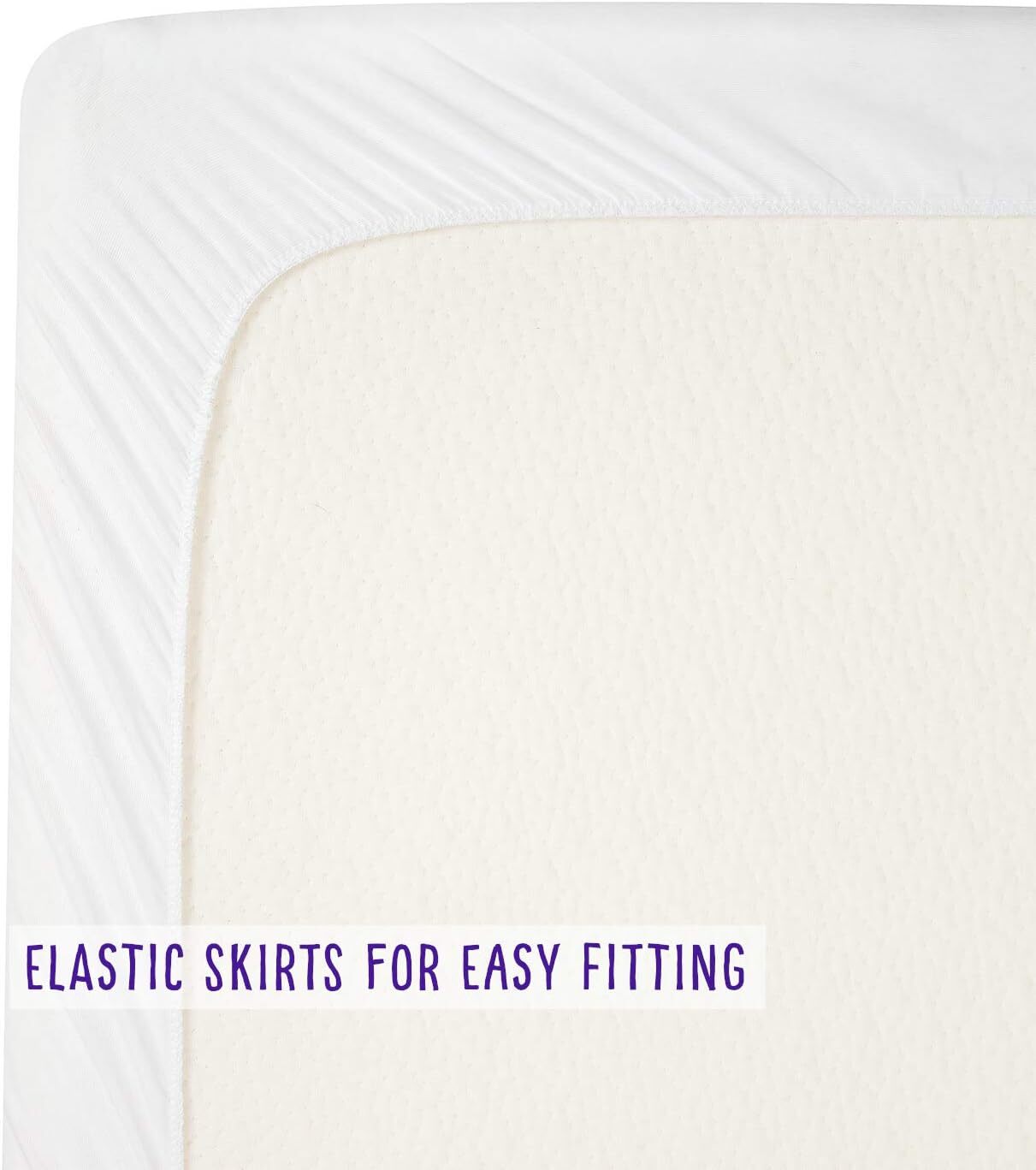 ClevaMama Waterproof Mattress Protector, Cotton Fitted Sheet for Baby