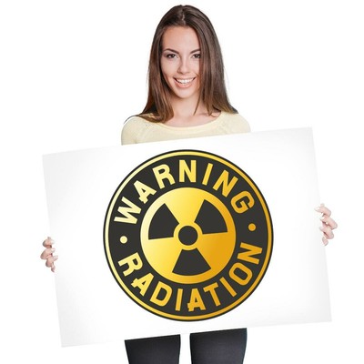 A1 - Warnung Strahlung Schild Atom Poster 60 x 90 cm 180 g/m² Druck #7151