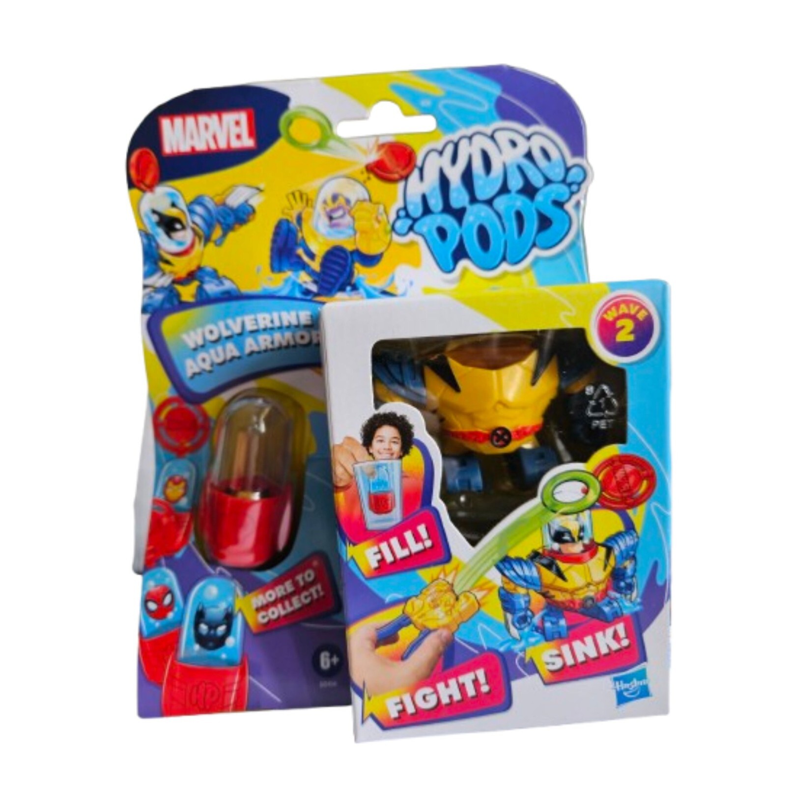 Hydro Pods Marvel Wolverine Aqua Armor Battle Set Water-Activated Mech Suit