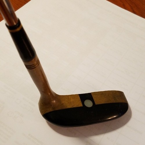 "PUTTER DE GOLF DE LATÓN 400 RARO ESTILO ART DECO K-LINE DE COLECCIÓN, MANO DERECHA 35" - Imagen 2 de 8