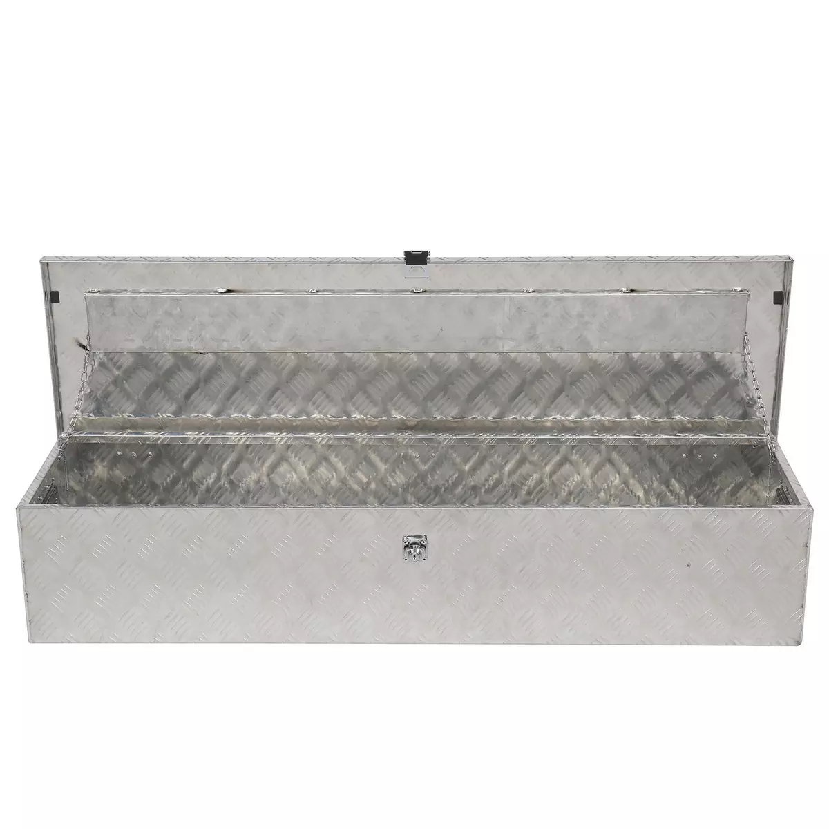 Tms 49in heavy duty aluminum cross bed camper tool box tote storage for pickup truck trailer tongue with lock outlet