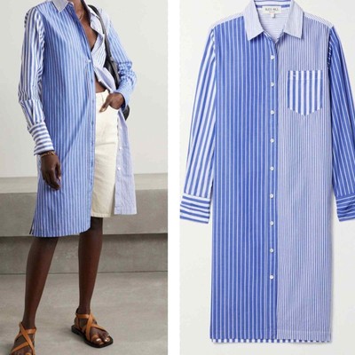 Alex Mill Kelsey striped cotton shirt dress large