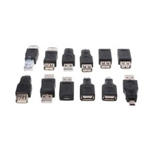 12Pcs OTG USB 2.0 A Male to Female Micro Mini USB Converter Adapter