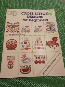 American School of Needlework Cross Stitch Designs for Beginners Colorful Charts