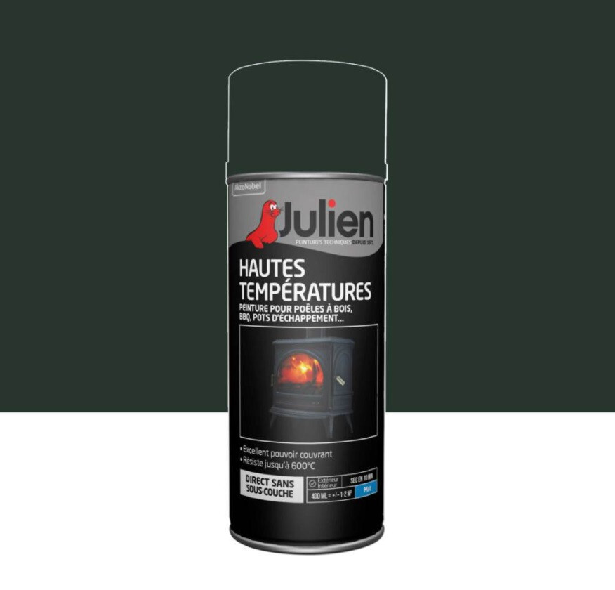 Spray Vernice Alta Temperatura 600°C Grigio Ghisa 400ML Julien