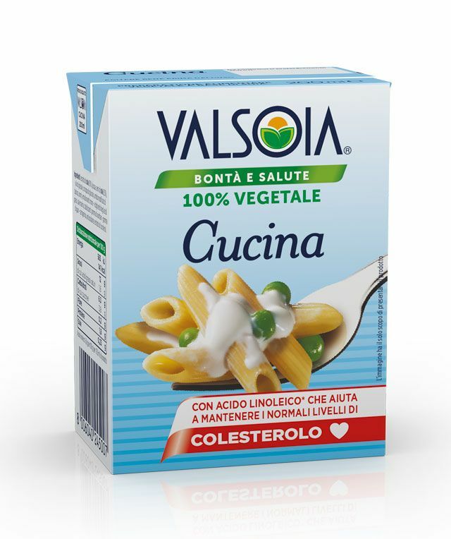 Crema Vegetal Cocina Soya Valsoia Vegano sin Gluten Lactosa para Pasta Salsa