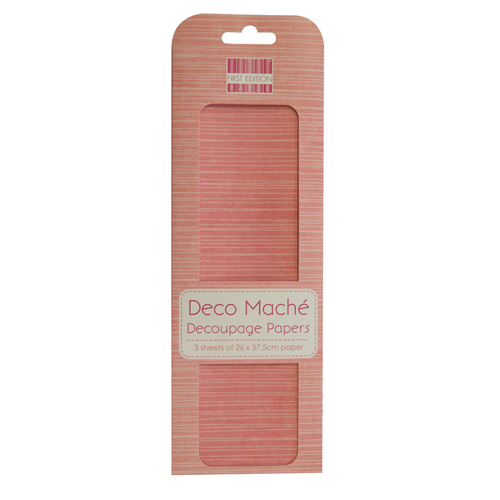 3 SHEETS OF DECOUPAGE / DECO MACHE PAPER FIRST EDITION TEXTURED