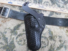 Bianchi #355 Interceptor Basket Weave Gun Holster, Jay Pee Belt & other (#12271)