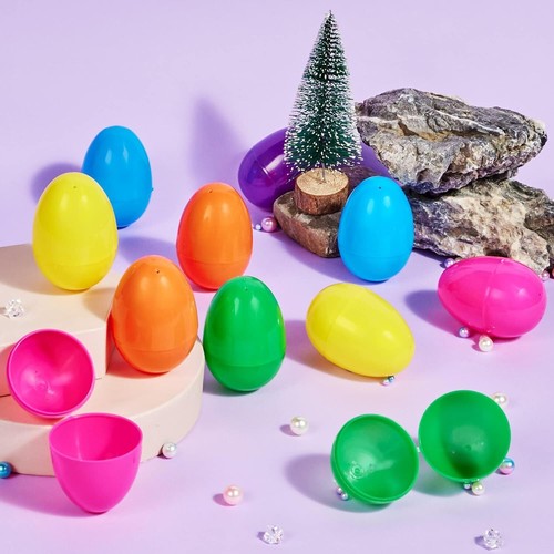 JOYIN 3.15" Easter Eggs, Large Fillable Plastic Eggs Empty Colorful Bright - 第 7/7 張圖片