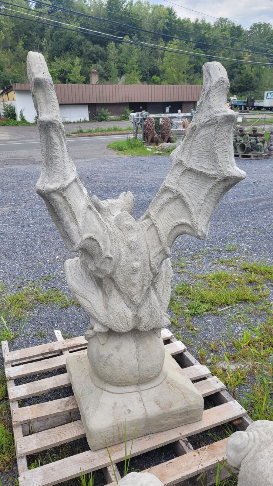 Concrete statue 54'' LARGE GARGOYLE AS SHOWN .SOLD INDIVIDUALY | eBay