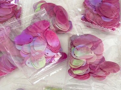 Konvolut 1800 Teile scharfe rosa ovale Pailletten Bastelbedarf für DIY Projekte Kostüme