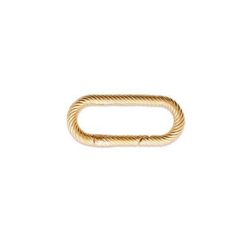 Bélière Articulée Plaqué Or 18 Carats (750/000) - Apprêt Ovale Strié Pour Chaîne, Collier, Bracelet