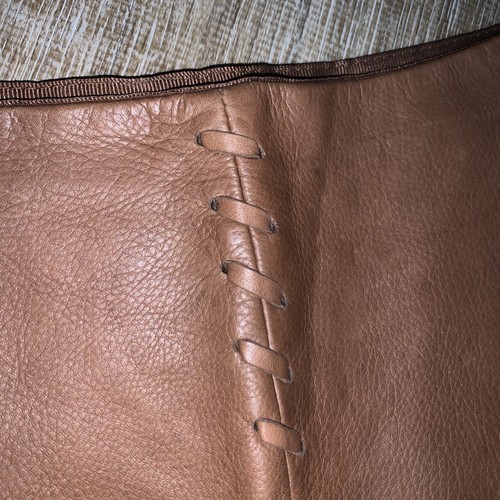 Vintage Polo Ralph Lauren Leather Skirt Women's 8 Camel 90s Western Braid RRL - Picture 7 of 24