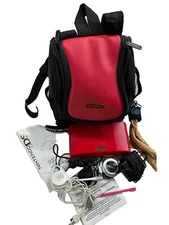 Nintendo DS Red NTR-001 with DS bag, headphones, headset and charger