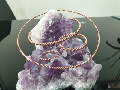 417 Hz Solfeggio Spannring - 1/8 Ellen 1,6 mm Draht 1,12'' x 4 - 5G Orgon x 4