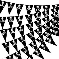 Tatuo 99 Feet Long Pirate Party Decorations Pirate Flag Banner Pirate Birthda...