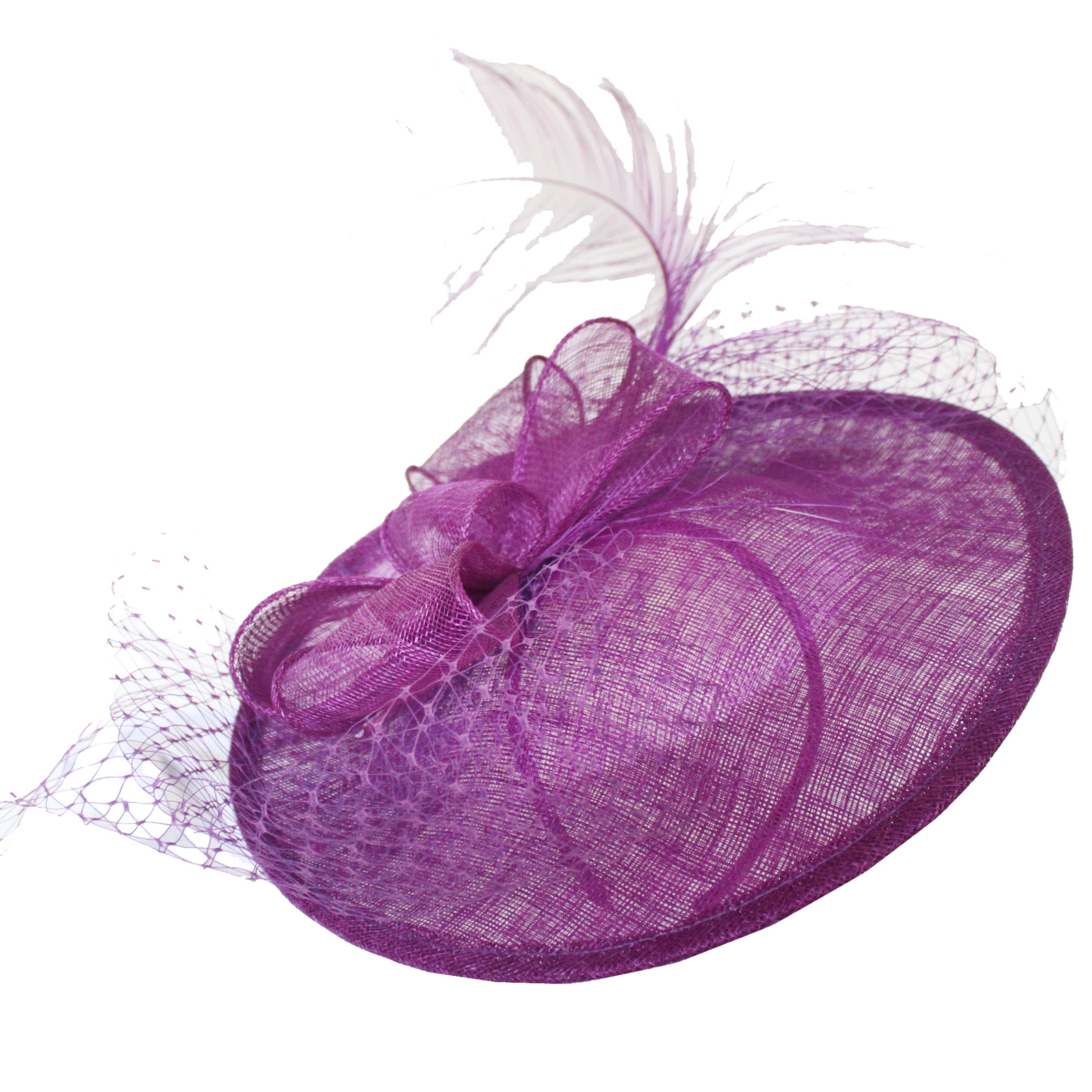 F15417 Sinamay saucer with nettin on headband. fascinator. 4 colors available. eBay