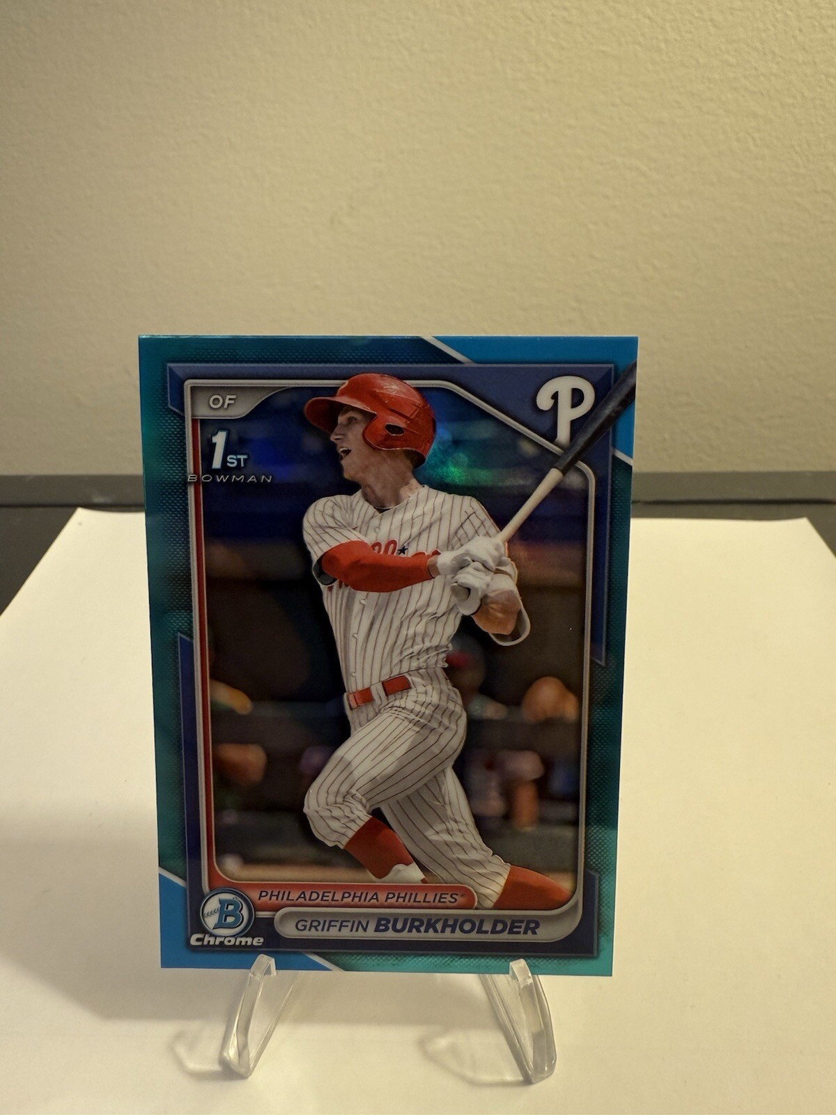 GRIFFIN BURKHOLDER 2024 Bowman Draft Chrome 1st SKY BLUE Refractor #BDC-60