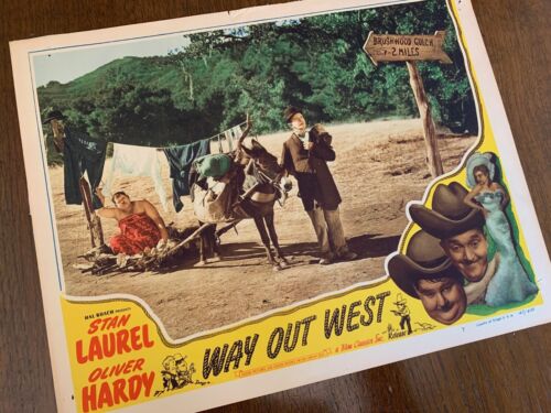 RAR Original Lobbykarte. Laurel & Hardy WAY OUT WEST. - Bild 2 von 7