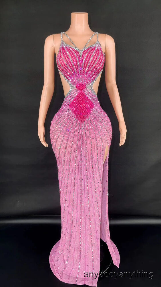 birthday hottie dress Backless Sparkly Sexy Women Sexy Party Stage Wear Evening Outfit Size:17 x 36 Web Collection: Plus US 6 / champagne