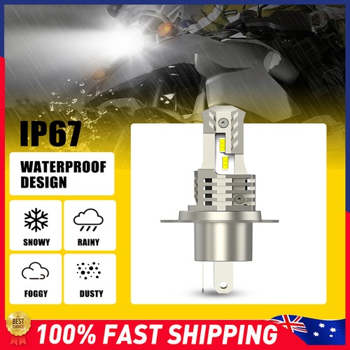 H4 Super Bright LED Headlight Bulbs Conversion Kit High Low Beam 6500K White - Picture 11 of 12
