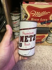 Metz Flat top beer can Metz Brewing Co Omaha Ne Old