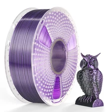 SUNLU Silk PLA Plus 3D Printer Filament Dual Color Shiny Silk Black Purple 1KG