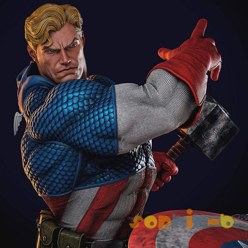 Captain A Ultron Resin 1:6 Model Kit Unpainted 3d Print GK Statue Figure - Picture 2 of 8