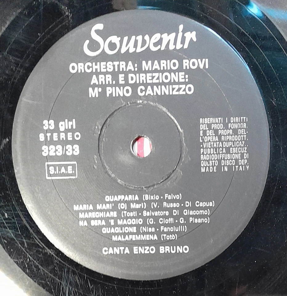 MARIO ROVI Souvenir D'Italy LP | HANDSIGNIERT / SIGNED 1960s | Souvenir Record - Bild 3 von 3