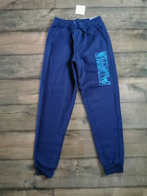 Puma Graphic Sweatpants Blue Kids Size 13/14 Years BRAND