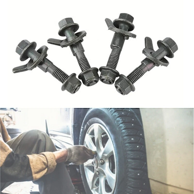 4 piezas pernos inclinables ajustables de acero alineación de cuatro ruedas universales para automóvil de 12 mm/0,47" Foto 2 de 4