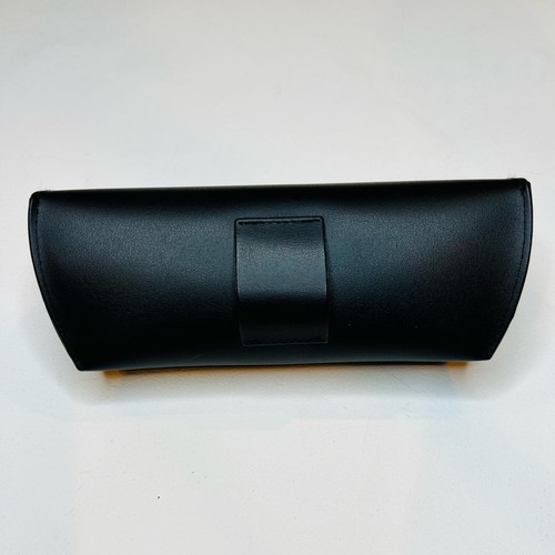 Custodia occhiali Ray-Ban Luxoticca occhiali da sole pelle velluto nero oro chiusura a scatto - Foto 2 di 9