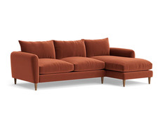 Loaf Squishmeister Extra Large Rhf Chaise Sofa in Broken Pot Clever Velvet