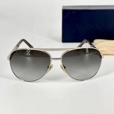 Louis Vuitton LV Sunglasses Z0304U Attitude Pilot Damier Silver Gray Metal Italy