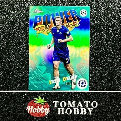 LIAM DELAP /199 AQUA REFRACTOR TOPPS CHROME UEFA 2025-26 Power Players CHELSEA