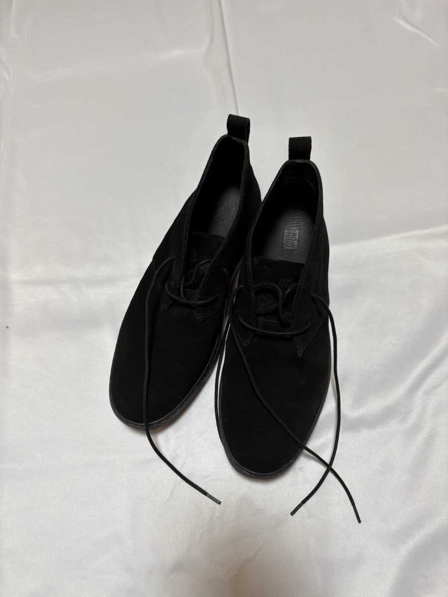 FitFlop Mens Zackery Chukka Desert Boots Style 070-001 Size US 12 Black Suede NIB FitFlop Zackery 10 43 Black Suede Lace Up Desert Boots  main image 4
