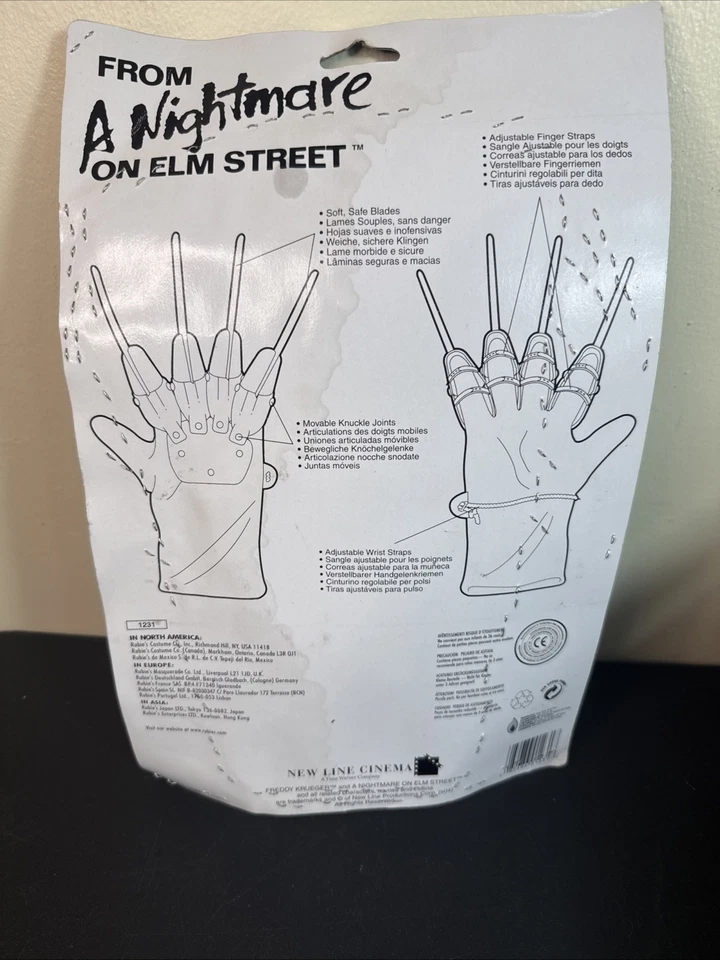 Guante Freddy Krueger - Pesadilla en Elm Street - Accesorio de Disfraz - Talla Única Foto 2 de 2
