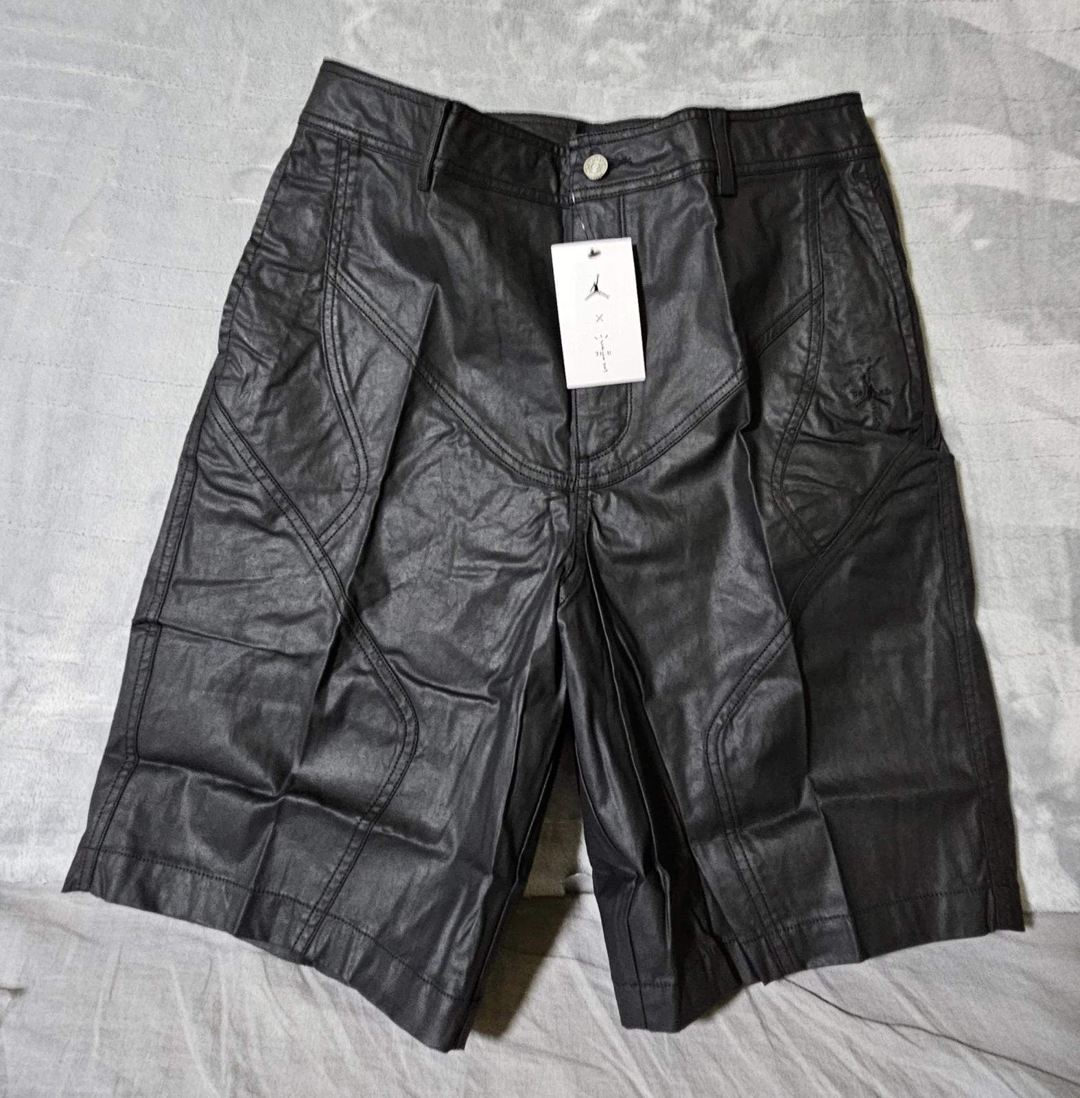 Jordan x Cactus Jack Travis Scott Waxed Shorts Size 32 Nike DZ5477