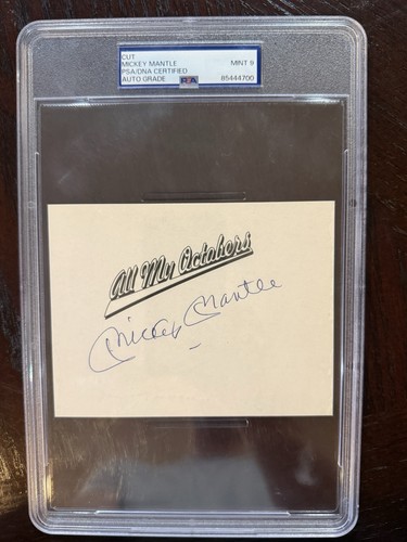 Mickey Mantle All My Octobers Autograph PSA 9