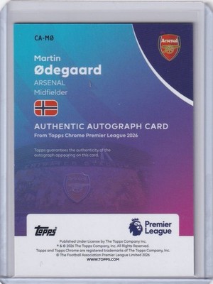 2026 Topps Chrome Premier League - Martin Ødegaard Purple