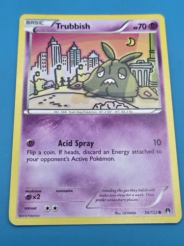 Trubbish 56/122 2016 Basic BREAKpoint Pokemon Card MP