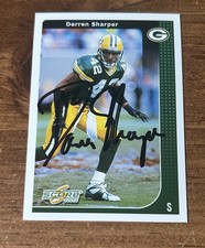 2002 Score Darren Sharper Autographed Card Packers