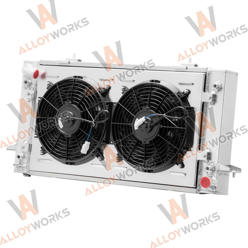 3 Rows Radiator Shroud Fan For 1987-1998 Land Rover Range Rover Discovery I/II Foto 2 de 4