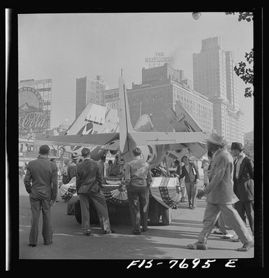 New York New York 1942 Grumman Wildcat War Bond Exhibit Columbus Circle