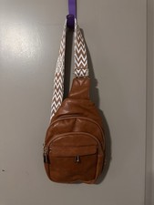 Boho Chic Sling Bag with Embroidered Strap