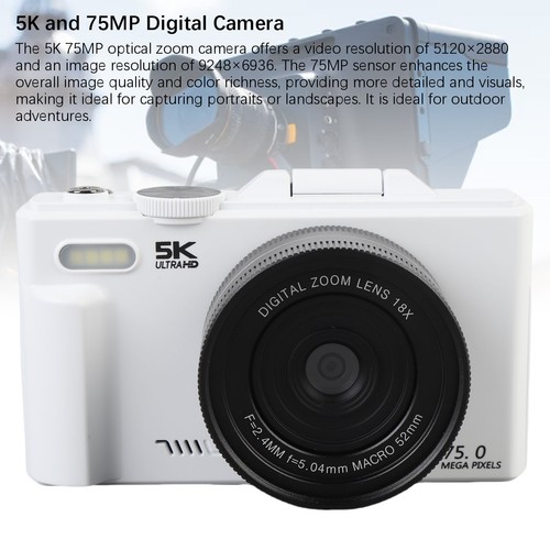 Camera With Flash Portable High Definition 5K Digital Camera For Photography - Picture 6 of 12
