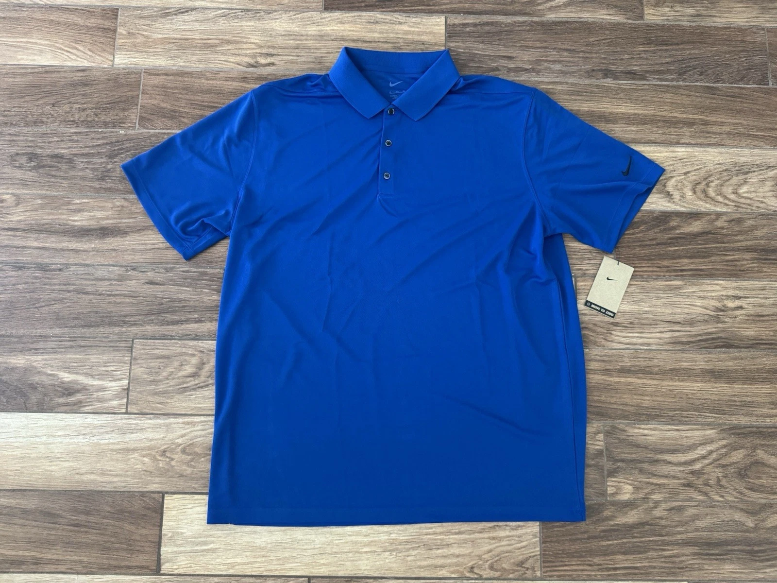 NEW WITH TAGS Nike XL Dri-Fit Polo Shirt Blue